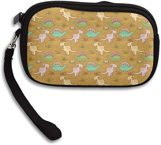 Amazon カラフルなかわいい恐竜 小銭入れ 財布 メンズ財布 レディース財布 おしゃれ ジッパー コインケース 大容量 コインケース ファッション小物 Not 小銭入れ