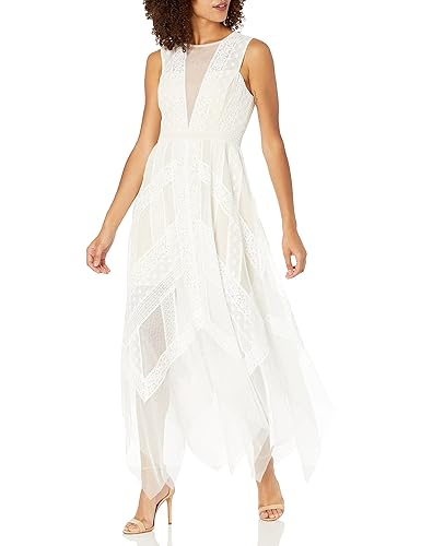 BCBGMAXAZRIA Women's Flowy Lace Cocktail Dress, Off White, 8 in Saudi Arabia | Whizz Cocktail BCBGMAXAZRIA Women's Flowy Lace Cocktail Dress, Off White, 8 in Saudi Arabia | Whizz Cocktail