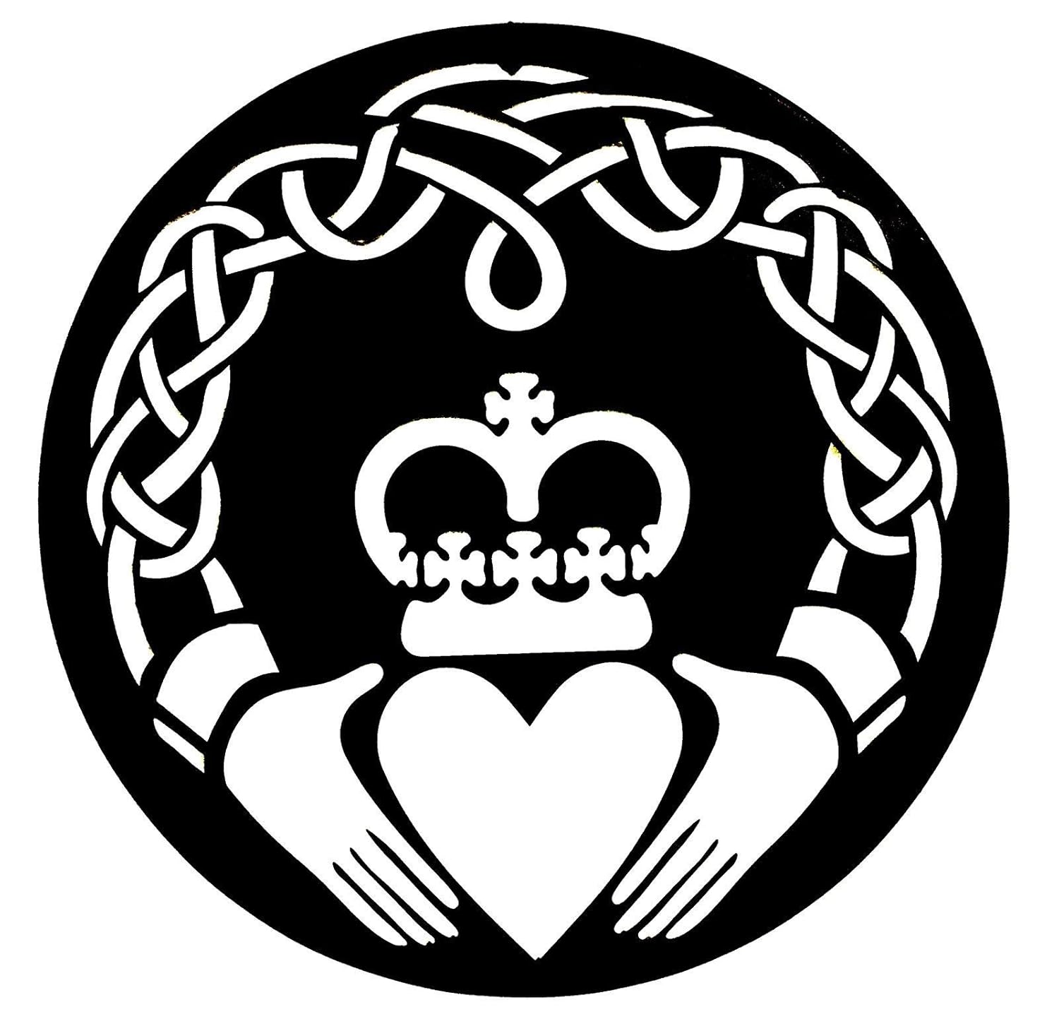 Irish Wall Art fáinne Chladaigh sticker Loyalty Claddagh Celtic Knot