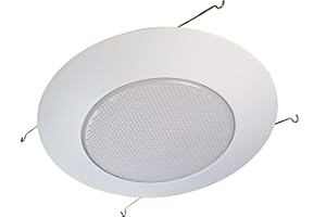 ANBUY TDH Lighting 6 Inch Recessed Shower Trim with Glass Albalite Lens for Wet Locations (Pack of 2)