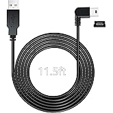 Charging Power Cable for Dash Cam, (11.5 Ft) USB 2.0 to Mini USB Car Vehicle Power Charger Adapter Cord for Garmin Nuvi GPS、R