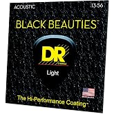 DR Strings BLACK BEAUTIES Acoustic Guitar Strings (13-56) &mdash; Medium
