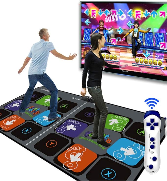 Skiout Tappeto da Ballo Doppia con Gamepad Tappeto Musicale Antiscivolo