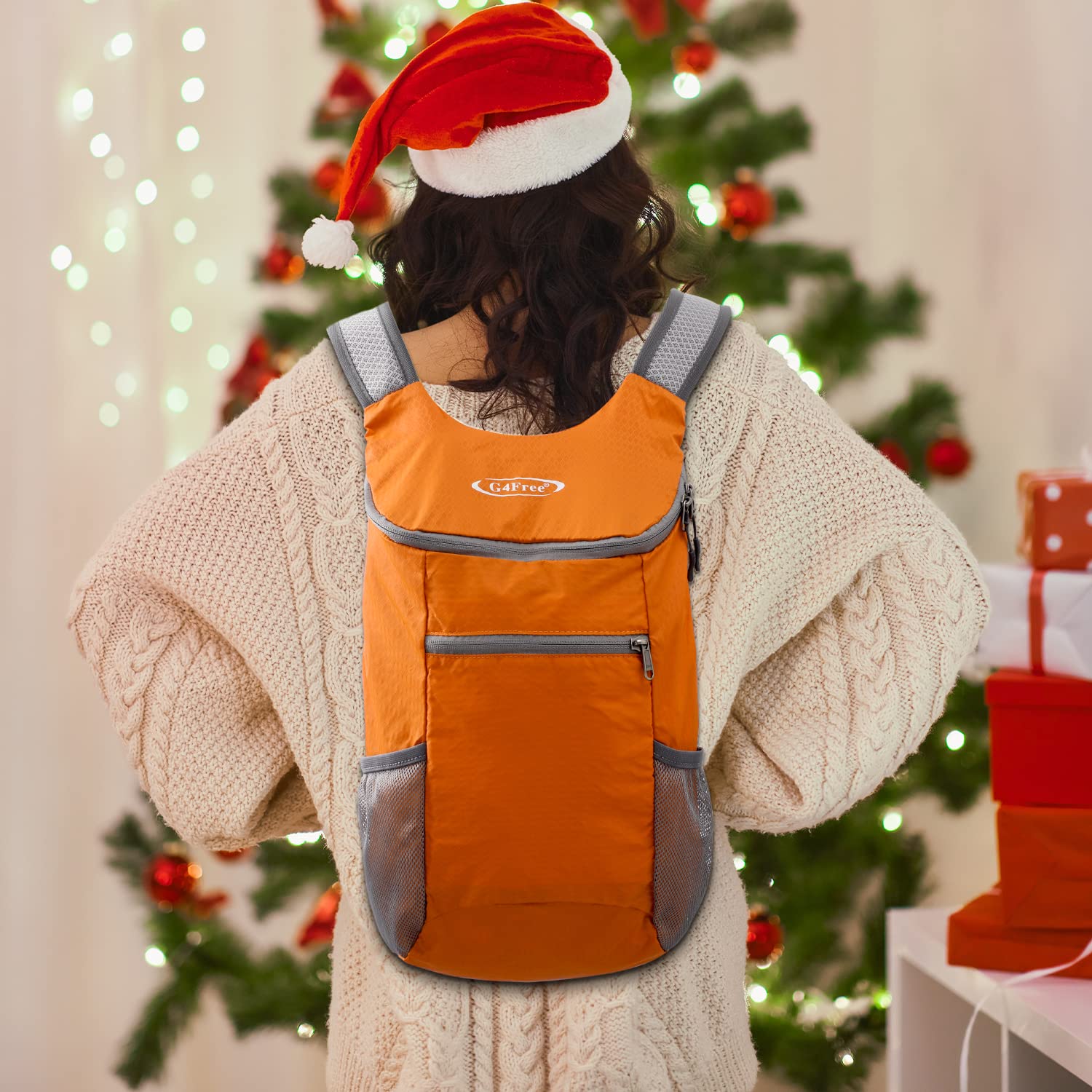 G4Free Faltbarer Rucksack Leichter Tagesrucksack Klein 200g Unisex Packbarer Reiserucksack Wanderrucksack für Wandern Fahrrad 6