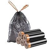 Small Drawstring Trash Bag, 4 Gallon Garbage Bags