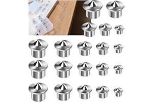 20PCS Stainless Steel Dowel Pin Centers Drilling Hole Tool Set with Sharp Point for Woodworking Tools, Solid Dowel and Tenon Center Transfer Plugs (5 Sizes of 1/4" 3/8" 5/16" 7/16" 1/2") by MinliGUY