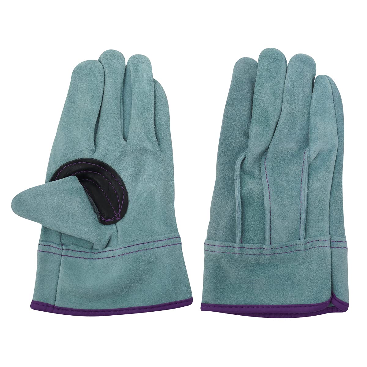 [エース] 作業手袋 グリーン 牛床革手袋 オイル 外縫い 内綿 Lサイズ AG4819 玄武商品画像