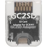 Zopsc for Storage Card Adapter, GC2SD Card Adaptor Card Reader for Consoles, Plug and Play.(Transparent)