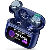 ZYHKON Sleep Earbuds Light-Weight Headphones, 48H Playtime with Charging Case, Mini Sleep Headphones Bluetooth in Ear Small Design for Side Sleepers, Denim Blue