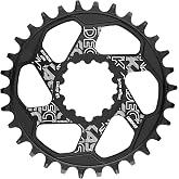 DJC Bike Chainring Direct Mount 3mm Offset Round Oval Chainring for Sram GXP Interface Crankset Aluminum Lightweight 30 32 34 36 38 Tooth