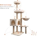 HOMIDEC Cat Tree 145cm Multi-Level Scratching Post Sisal Wrapped Posts view 5