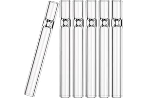 RENIAT TEASIY 6 Borosilicate Glass Tubes 4 inches long Transparent Suitable for glassblowing, laboratory, DIY, and industrial applications Reusable