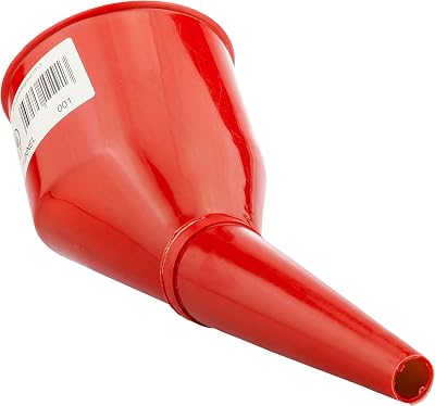 Cost Wise Angled Fuel Funnel Red with Built In Washable Filter and Handle