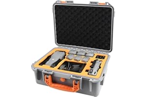 YETEETH Hard Case for DJI Air 3S Air 3, Waterproof Pressure Resistant Carrying Case for DJI Air 3S/3 Accessories - Fits for RC 2/RC-N2/RC-N3 (Grey)