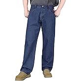 TICOMELA FR Jeans for Men Flame Resistant Pants 11.5oz 100% Cotton Heavy Duty Denim Pre-Washed Relaxed FR Jeans
