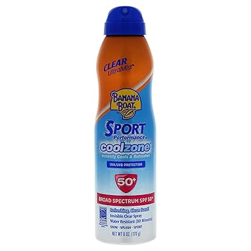 Banana Boat Sport Cool Zone Sunscreen Continuous Spray, 6 Fluid Ounce
