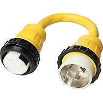 Parkworld 692118 Shore Power Adapter Generator 30A L14-30P Male To Marine 50A SS2-50R Female