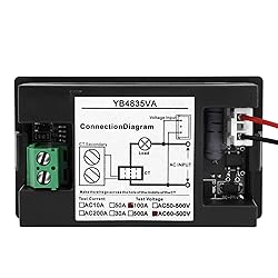 DROK Volt Amp Meter, AC 500V 100A Digital Voltmeter