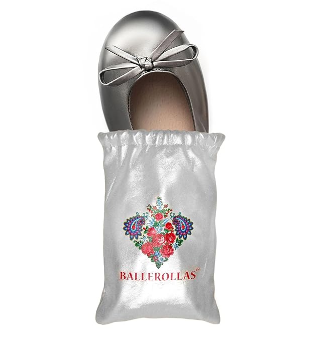 BALLEROLLAS Faltbare Ballerinas in braun grau anthrazit - Afterparty Schuhe - Wechselschuhe - Innensohle 100% Leder - Obermat