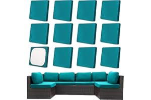 MRGSDL 12Pcs Elastic Outdoor Cushion Cover, Terrace Furniture Protection Cover, Sofa Cushion Replacement Cover, Suitable for 