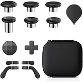 13 in 1 Metal Thumbsticks for Xbox One Elite Series 2, Elite Series 2 Core Controller Parts, TanReginal Gaming Accessory Replacement, Metal Mod 6 Swap Joysticks, 4 Paddles, 2 D-Pads, 1 Tool(Black)
