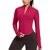 GYM RAINBOW Womens Zip Up Workout Jakcets Lightweight Slim Fit Running Athletic Jackets with Thumb Holes