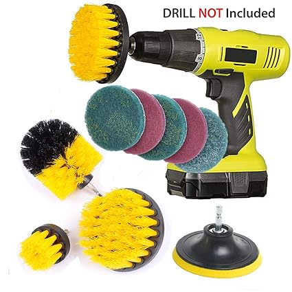 RAIN QUEEN Drill Brush 10Pcs Electric Cleaning Brush Power Scrubbing Brush Drill Fixing bohrmaschine bürsten Fliesen Auto Cle