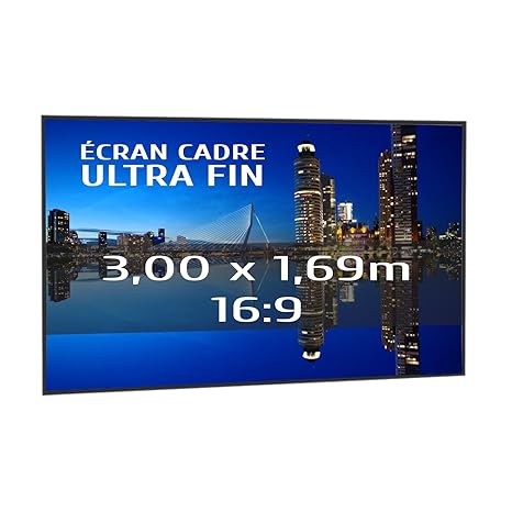 KIMEX 044-6017 Pantalla de proyección fija con marco ultrafino 300 ...