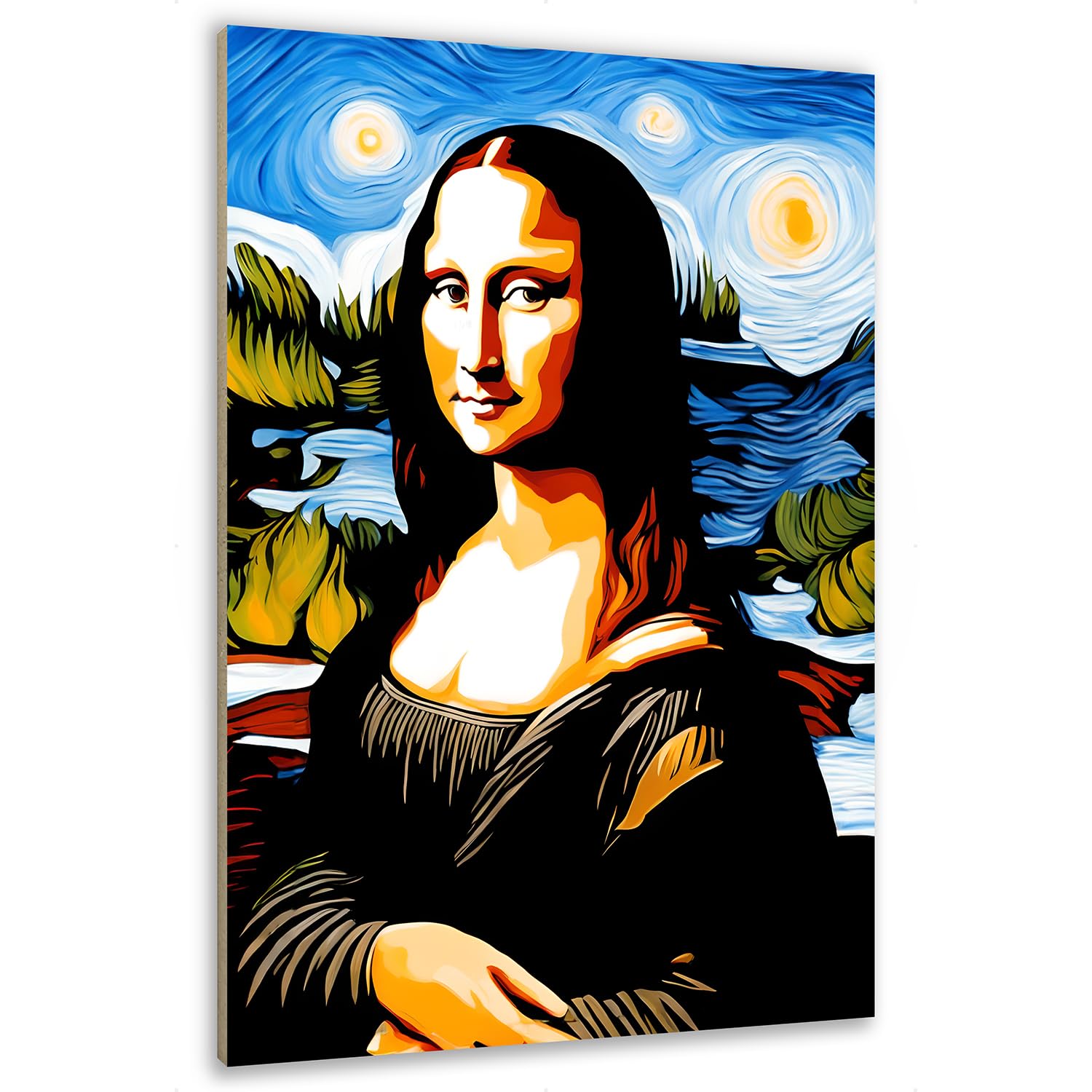 emmena - Great Artists Reimagine Famous Artworks 1 Wooden Picture - 18 x 25 cm