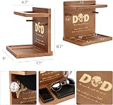 Sovyime Wooden Hat Stand Organizer Desk Rack Baseball Cap Storage Gift for Dad view 4