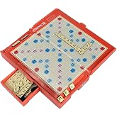 World's Smallest Scrabble, Miniature Magnetic Board, 98 Letters, 5 Blank Tiles &amp; Portable Case, Family Game, Classic Scrabble Game, Perfect for Stocking Stuffers, Easter Gifts, Party Favors, Ages 8+