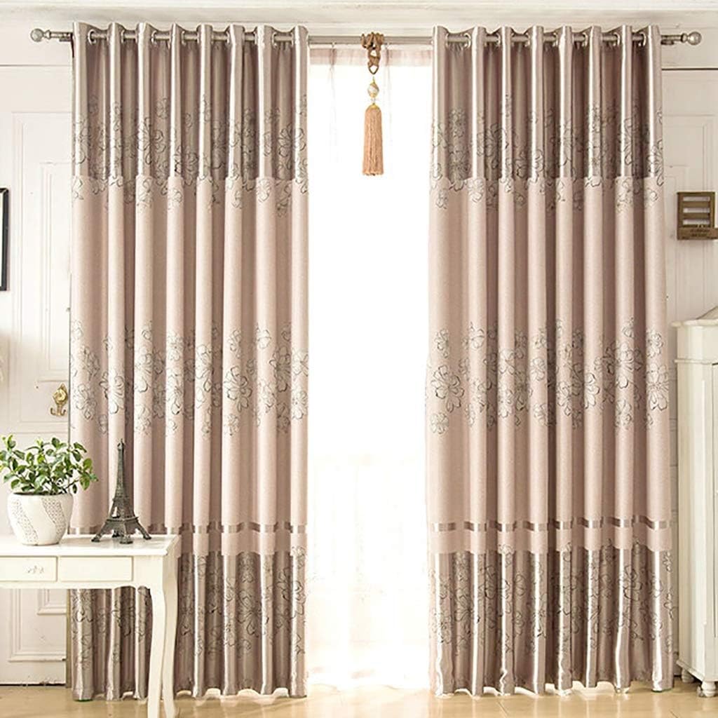 Curtains Blackout Curtains Insulated Thickened Polyester Perforated Curtains for Bedroom Living Room Balcony (one pair) (Size : 250CM*320CM)