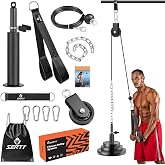 SERTT Weight Cable Pulley System Gym for LAT and Lift, Triceps Pull Down | Upgraded 2 in 1 Loading Pin, Home Gym Equipment for Tricep Pull Down, Bicep Curl, Shoulder, Back, Forearm