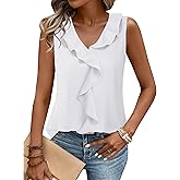 Gaharu Womens Summer Dressy Tank Top Sleeveless Business Casual Blouses Office Work Shirt