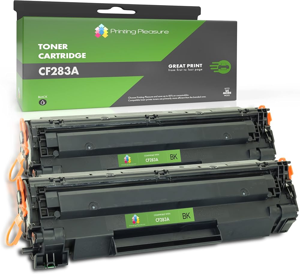Printing Pleasure 2x 83A 283A Black Toner Cartridge for HP LaserJet Pro M201