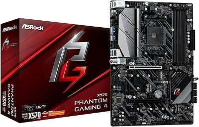 ASRock X570 Phantom Gaming 4 ATX Motherboard AMD AM4 CPU PCIe 4.0 RGB