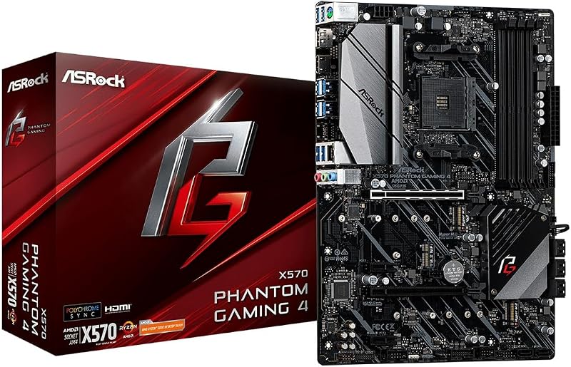 ASRock X570 Phantom Gaming 4 ATX Motherboard AMD AM4 CPU PCIe 4.0 RGB