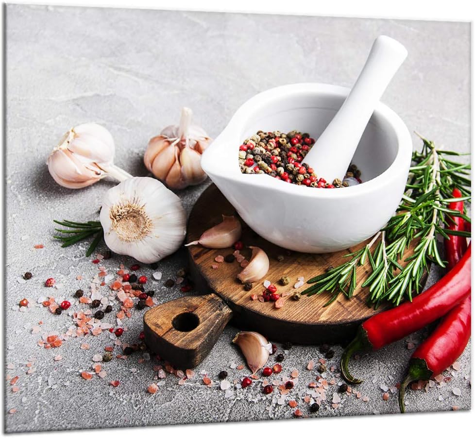 decorwelt | Küchenrückwand Spritzschutz aus Glas 65x60 cm Wandschutz