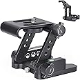 Z-Flex Tilt Tripod Head-INNOREL ZH9 CNC Aluminum Alloy All Metal Flexible Folding Z Pan with 1/4" and 3/8" Screws, Max Load 11.0lb/5kg with Adjustment Knob for Canon Nikon Sony DSRL Camcorder Slider