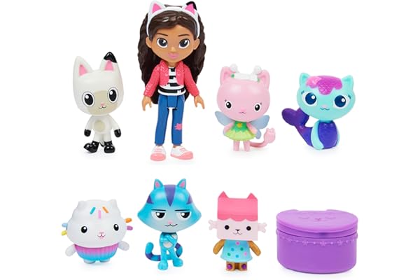 Gabby's Dollhouse, Deluxe Figure Gift Set with 7 Toy Figures and Surprise Accessory, Kids Toys for Ages 3 and up