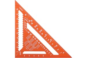 SEWACC Carpenter Square 12-inch Aluminum Alloy Triangular Ruler Precision Right Angle Measuring Tool