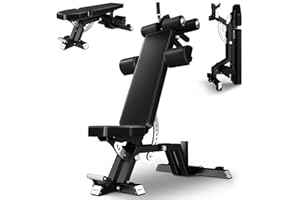 KEPPI FITNESS KeppiFitness Weight Bench - 1500LBS Capacity Workout Bench, 17” Bench Press Height, 11+8 Adjustable Weight Bench with Flat/Incline/Decline Angle and Vertical Storage - Bench6000 Series