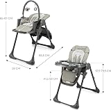 Kinderkraft Tummie 2-in-1 High Chair & Bouncer Grey view 3
