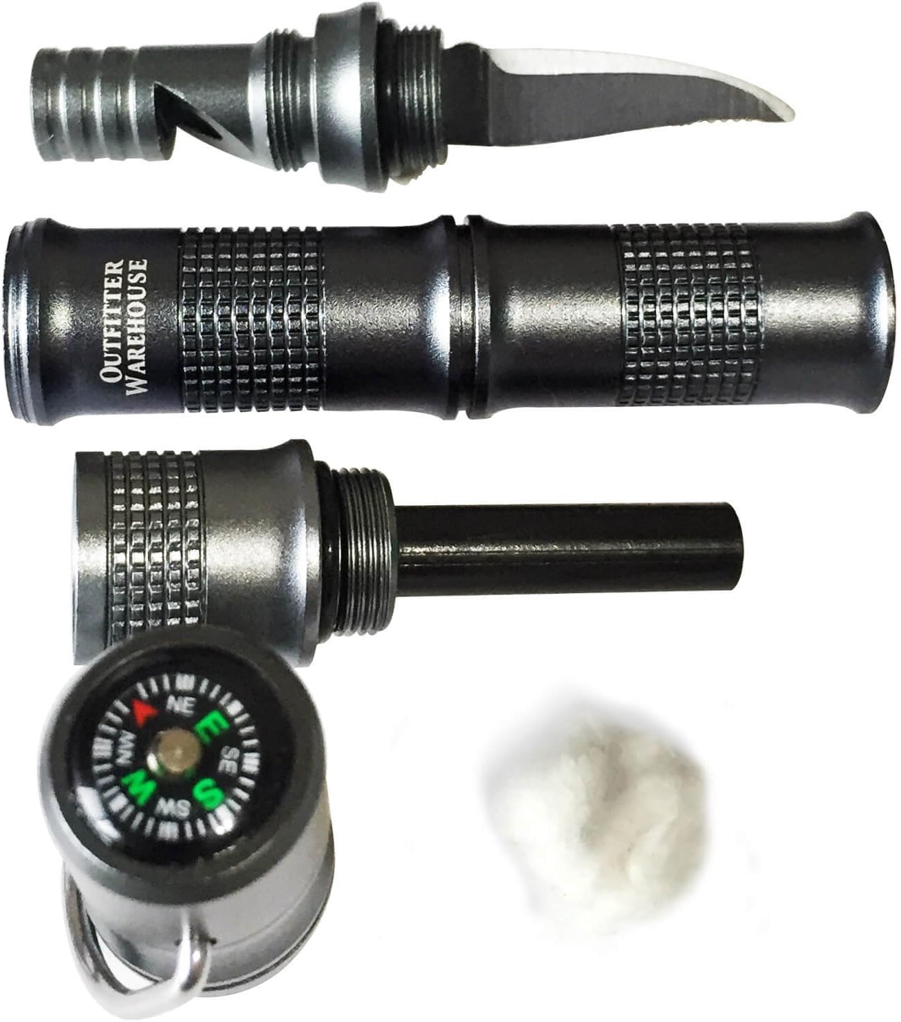 Fire Starter With Knife Flint Compass & Emergancy