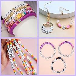 Sunrica 300Pcs Acrylic Letter Pony Beads for