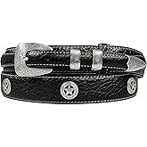 Genuine Leather Western Ranger Belt 1-3/8"(35mm) Taper to 3/4"(19mm) Wide, Multiple Choices