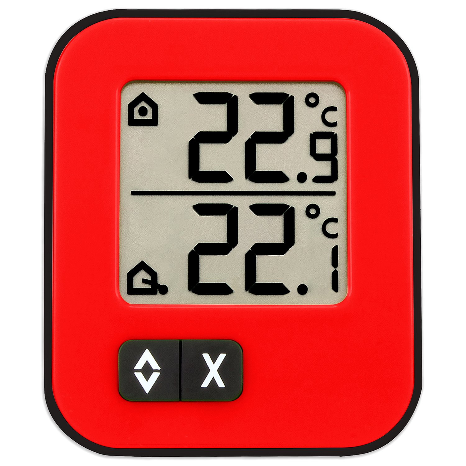 TFA 30.1043.05 Moxx Digital Indoor/Outdoor Thermometer - Red/Black