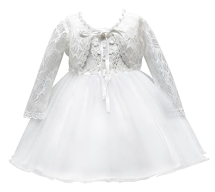 HAPPY CHERRY Baby Mädchen Taufkleidung Hochzeitkleid Festzug Prinzessin Kleid Partykleid Blumenmädchenkleid Geburtstagfeier M