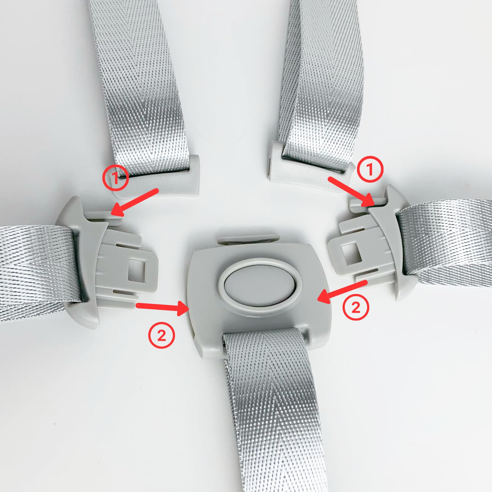 High Chair Straps Replacement Compatible with Graco, Universal 5 Point High Chair Harness Straps Adjustable Sturdy Safety Strap Belt