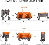 Portal Festival Camping Trolley Cart Folding Beach Wagon 100KG Capacity view 6